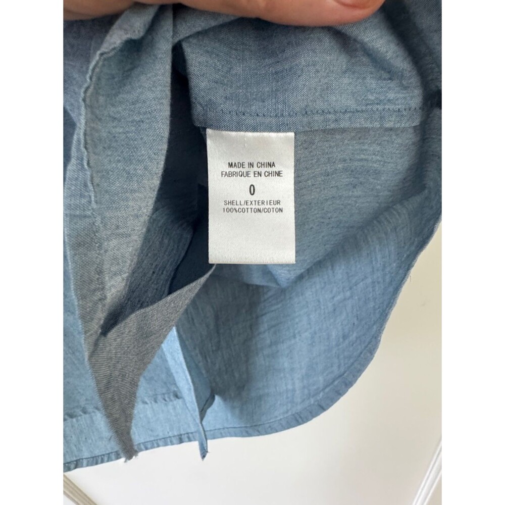 Theory Light Blue Chambray Style Shirt Dress Size 0 - Picture 3 of 7